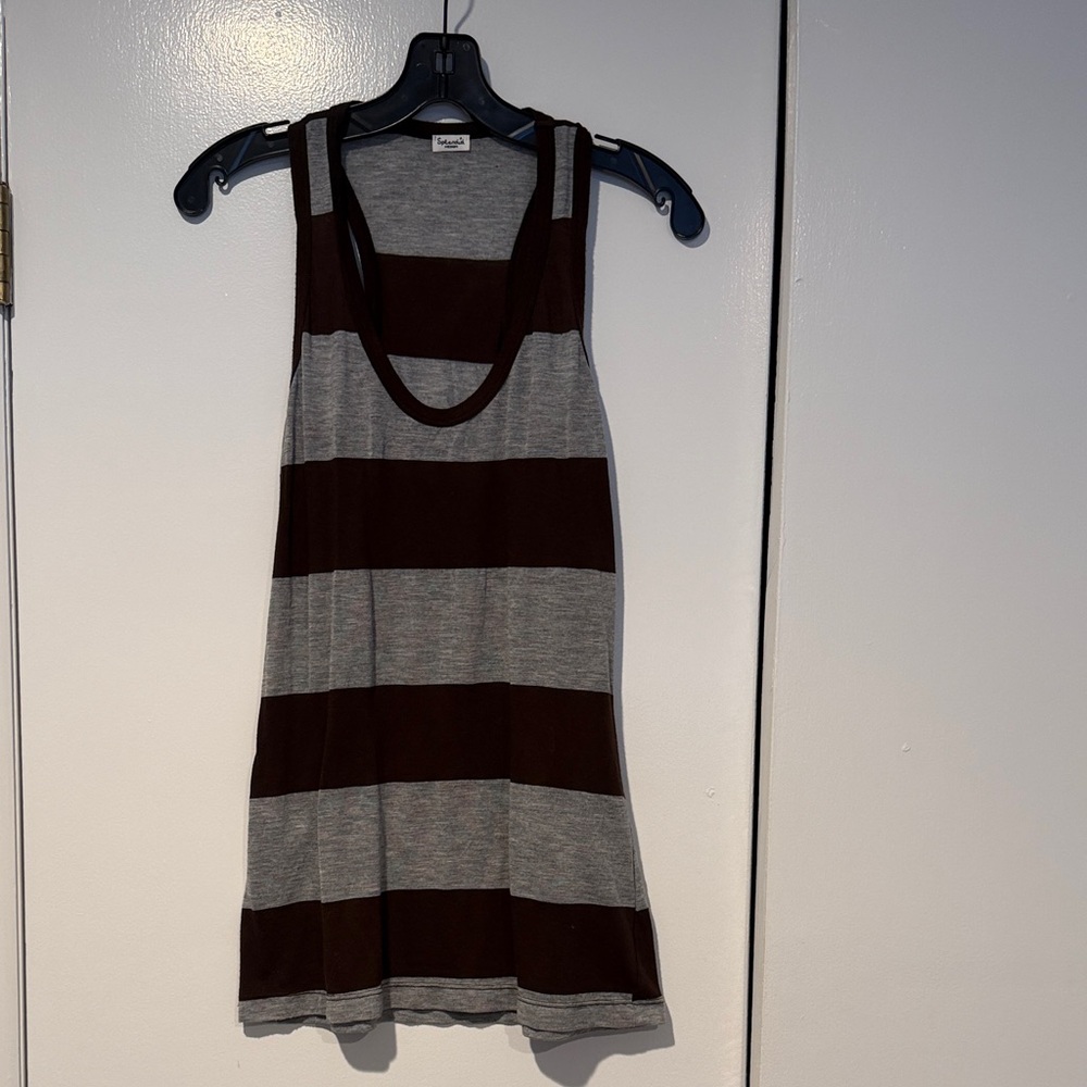 Splendid Chocolate and Heather Tank Top